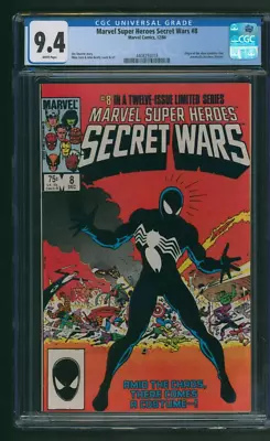 Buy Marvel Super Heroes Secret Wars #8 CGC 9.4 WP 1984 1st Origin Black Suit Venom • 155.91£