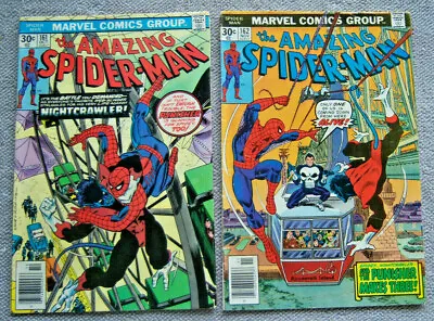 Buy THE AMAZING SPIDER-MAN 161 162 Punisher Nightcrawler Len Wein Ross Andru Marvel • 59.15£