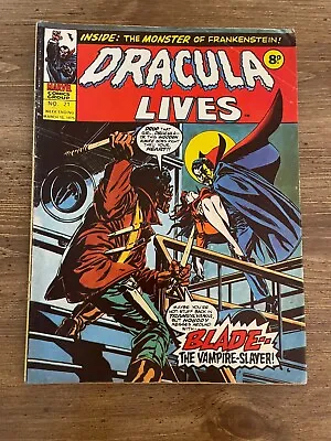 Buy Dracula Lives # 21 Marvel Comics Magazine UK Version Blade Tomb Dracula 10 J945 • 190.05£