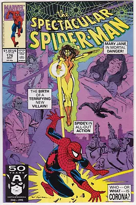 Buy The Spectacular Spider-Man #176, Marvel Comics 1991 VF/NM 9.0 1st Corona • 15.81£