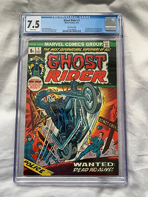 Buy GHOST RIDER #1  Marvel 1973  CGC 7.5 White Pages • 565£