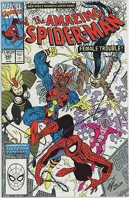 Buy Amazing Spider Man #340 (1963) - 7.5 VF- *1st App Knockout & Mindblast • 3.83£