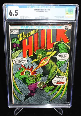 Buy Incredible Hulk #168 (CGC 6.5) 1st Appearance Of The Harpy - 1973 • 55.87£