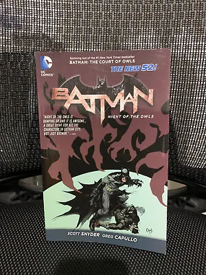 Buy Batman: Night Of The Owls (the New 52) Graphic Novel (paperback) Snyder & Capull • 1.99£