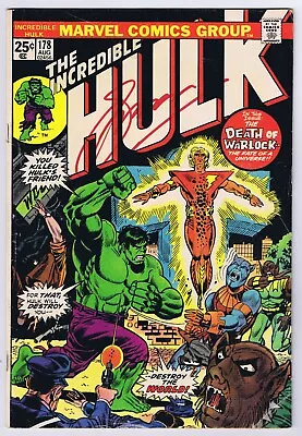 Buy Incredible Hulk #178 VG Signed W/COA Gerry Conway Warlock App 1974 Marvel Comics • 70.68£