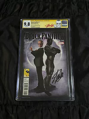 Buy 2016 Black Panther #1 CGC 9.8 W/ White Pages SIGNED Stan Lee Collectibles/MEFCC • 632.49£