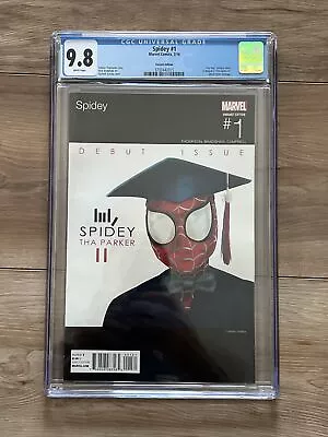 Buy Spidey #1 CGC 9.8 WP (2016) Hip Hop Variant Cover (Marvel) • 126.50£
