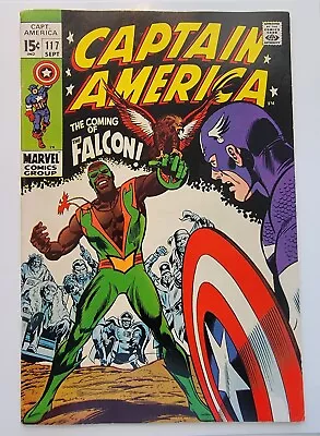 Buy Captain America #117 FN/VF Origin, 1st App Falcon Vintage Silver 1969 High Grade • 361.93£