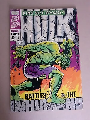 Buy Hulk King Size Special Annual No 1 Classic Steranko Cover Inhumans  VG  1968 • 89.99£