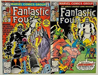 Buy Marvel Comics Bronze Age Key 2 Issue Lot Fantastic Four 229 230 High Grade VG/FN • 0.99£