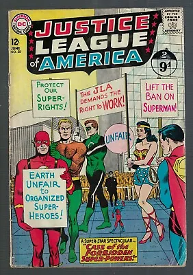 Buy Dc Comics Justice League Of America 28 VG 4.0 Flash Superman Wonder Woman 1964 • 21.99£