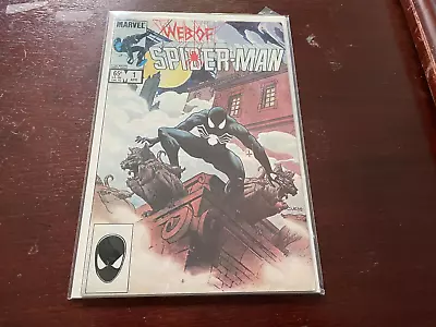 Buy Web Of Spider-Man 1 1985 Black Symbiote Venom Costume Marvel Comics • 23.71£