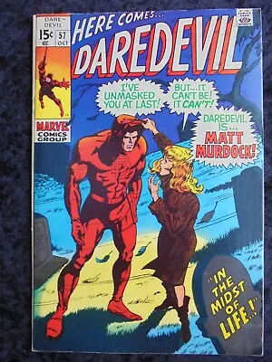 Buy Daredevil #57 1969 Marvel Comics Silver Age High Grade! Reveals Id To Karen Page • 30.13£