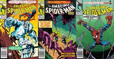 Buy Amazing Spider- Man #371-373 Newsstand Covers (1963-1998) Marvel  - 3 Comics • 19.15£