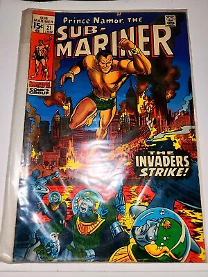 Buy Sub-mariner # 21 - (vf-) -the Invaders Strike-invasion From The Ocean Floor • 11.91£