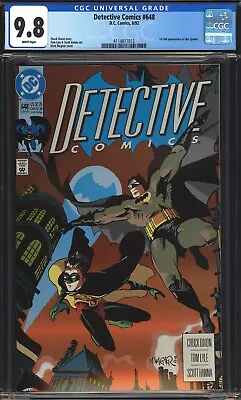 Buy Detective Comics #648 CGC 9.8 NM/MT WP 1st Full APP Spoiler DC Comics 1992 • 79.55£
