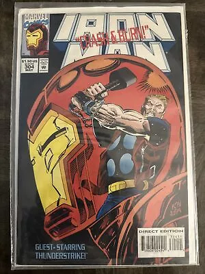 Buy Iron Man Crash &Burn May #304 1994 1St Hulk Buster Armor Marvel Comic Book • 8.84£