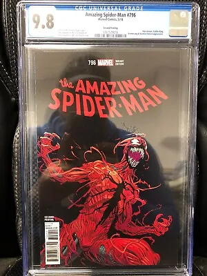 Buy Amazing Spider-Man 796 CGC 9.8 2nd Printing Unknown Comics Edition Virgin Pallot • 147.84£