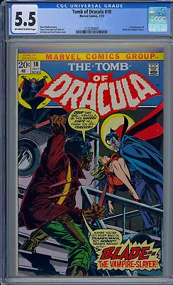 Buy Cgc 5.5 Tomb Of Dracula #10 1st Appearance Of Blade The Vampire Slayer Ow/w Pgs • 642.95£