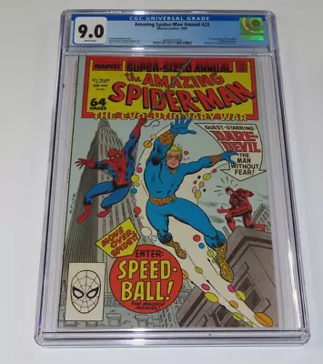 Buy Amazing Spiderman Annual  #22 CGC 9.0 WP Marvel Comics 1st Speedball Appearance • 38.63£