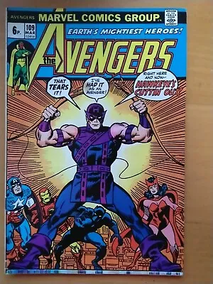 Buy The Mighty Avengers #109 March 1973 Vg Bronze Age Marvel Comic • 15£