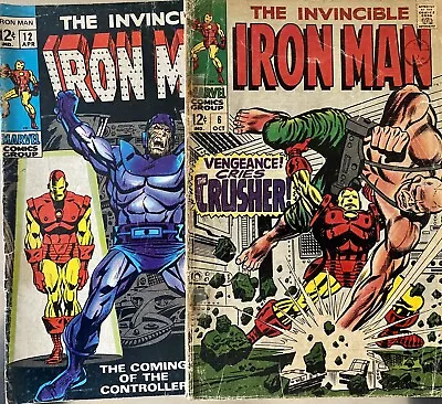 Buy Iron Man LOT X2  Issues #6 & #12  (1968) • 3£