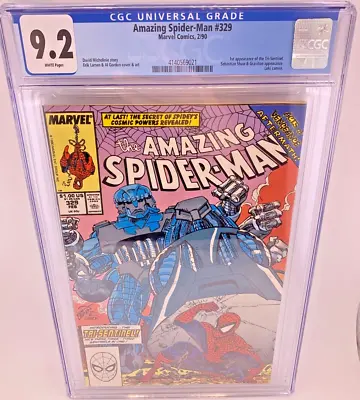 Buy Amazing Spider-Man #329 CGC 9.2 White Pages Marvel Comics 2/90 Tri Sentinel • 90.71£