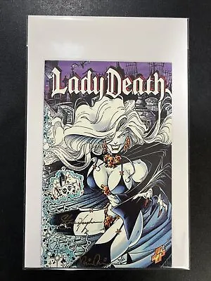Buy LADY DEATH ASHCAN #1 CHAOS! AT CAVALCADE TOUR EDITION SIGNED BY HUGHES With COA • 23.64£