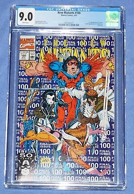 Buy   THE NEW MUTANTS # 100   CGC 9.0, MARVEL (1991) 1st. X-FORCE, LAST ISSUE • 35.98£