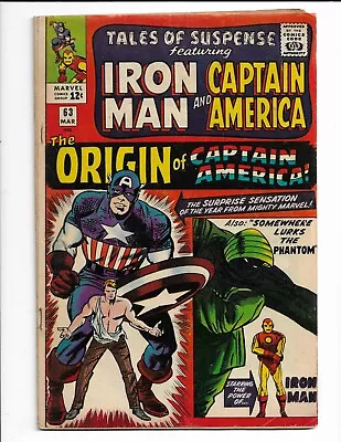 Buy Tales Of Suspense 63 - Vg 4.0 - 1st Silver Age Origin Captain America (1965) • 79.03£