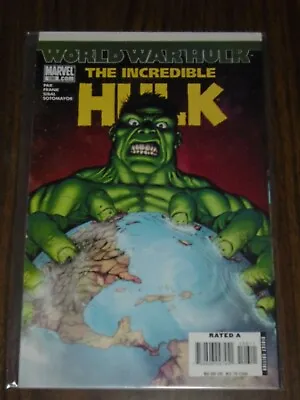 Buy Hulk Incredible #106 Marvel Comics World War Hulk July 2007 Nm (9.4) • 6.99£