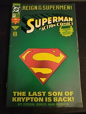Buy SUPERMAN In ACTION COMICS Issue 687 REIGN OF THE SUPERMEN #12 DC Comic Book 1993 • 4£