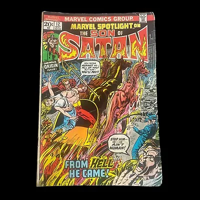 Buy Marvel Spotlight #12 - Son Of Satan Daimon Hellstrom - 1973 VTG Reader Copy • 17.34£