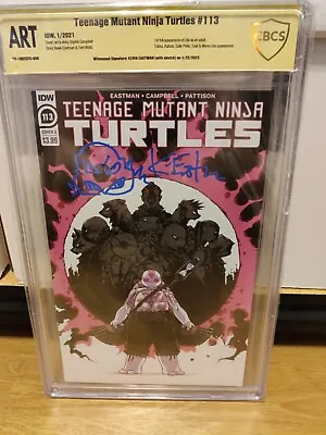 Buy Teenage Mutant Ninja Turtles #113 CBCS NOT CGC ART SKETCH SIGNED REMARK EASTMAN • 119.93£