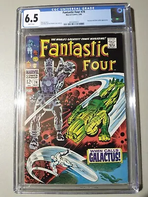 Buy Fantastic Four #74 CGC 6.5 WHITE Pages - 1968 Kirby Silver Surfer • 110.60£