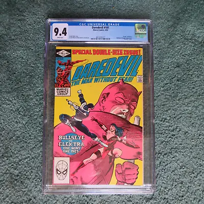 Buy Daredevil 181 Death Of Elektra, Frank Miller, 1982, CGC Graded 9.4 WHITE PAGES • 55.33£
