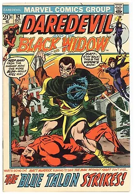 Buy Daredevil  # 92    VERY FINE    Oct.  1972    Black Panther App.   1st Black Wid • 30.38£