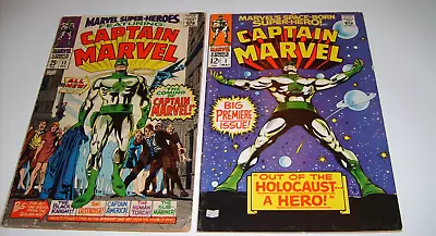 Buy Marvel Super Heroes #12 1st CAPTAIN MARVEL & # 1 OWN TITLE 1967 2 KEY LOT ORIGIN • 79.94£