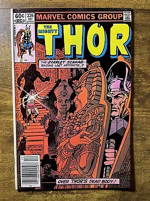 Buy Thor 326 Newsstand 1st App Of Scarlet Scarab Ii Marvel Comics 1982 Vintage • 3.90£
