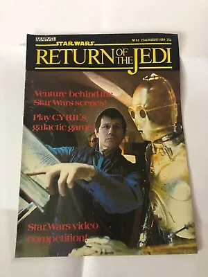 Buy STAR WARS RETURN OF THE JEDI #62 22nd August 1984 Marvel Comic Weekly Magazine • 2.99£