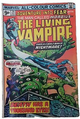 Buy Adventure Into Fear # 29. Morbius The Living Vampire- 1974 - Pence Copy. See Pic • 13.99£