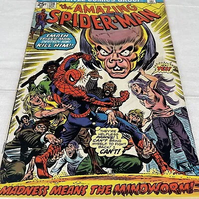 Buy Amazing Spider-Man #138 (1974) 1st Mindworm Gladiator Value Stamp Low Grade • 12.63£