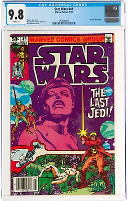 Buy 🔥 STAR WARS #49 CGC 9.8 NM/MT NEWSSTAND (Marvel, 1981) WHITE Pages 1ST PRINTING • 200.27£