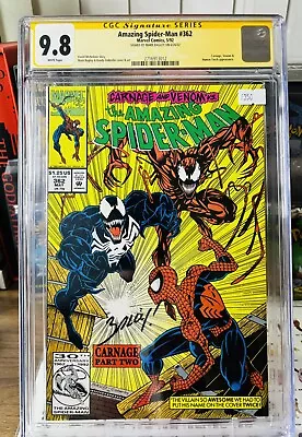 Buy Amazing Spider-man #362 (marvel 1992) Venom Carnage Signed Mark Bagley  Cgc 9.8 • 350£