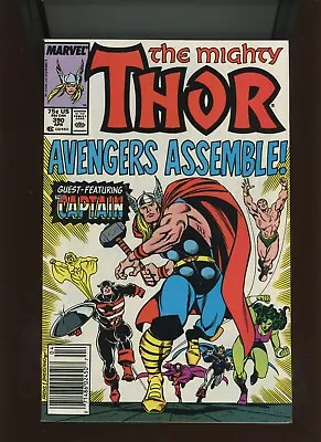 Buy (1988) Thor #390: KEY! NEWSSTAND! CAPTAIN AMERICA WIELDS MJOLNIR! (8.5/9.0) • 20.71£