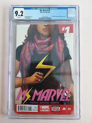 Buy Ms Marvel 1 CGC 9.2 *Marvel, Kamala Khan, 1st Print, 2014, UK Seller* • 69.99£
