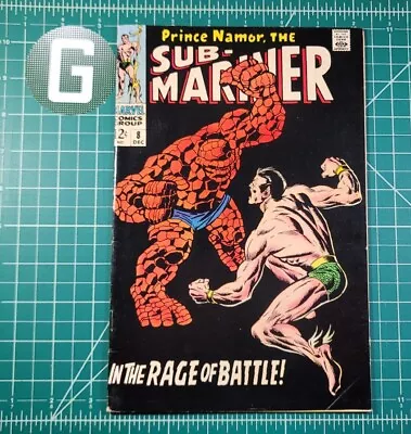 Buy Sub-Mariner #8 (1968) ICONIC Namor Vs Thing Marvel Comics John Buscema Fn/VF • 159.90£