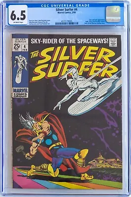 Buy Silver Surfer #4 1969 Gradato Cgc 6.5 Marvel Comics USA • 1,119.64£