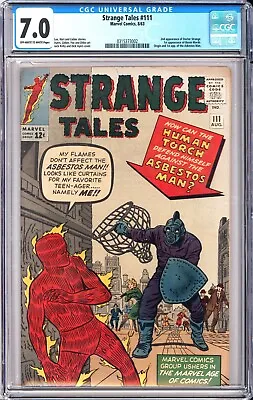 Buy STRANGE TALES #111 CGC 7.0 2nd Doctor Strange! (NOT 110) • 723.84£