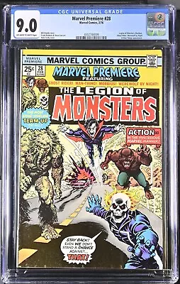 Buy Marvel Premiere 28 CGC 9.0 1976 1st Legion Of Monsters • 308.21£